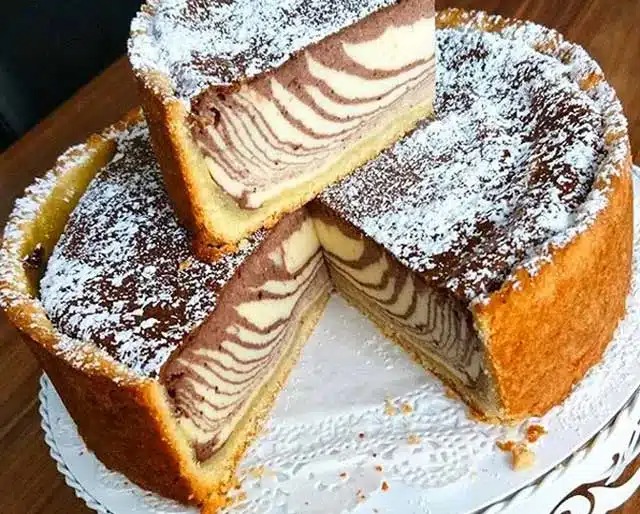 Marmorierter Cream Cheese Cake Käsekuchen Rezept