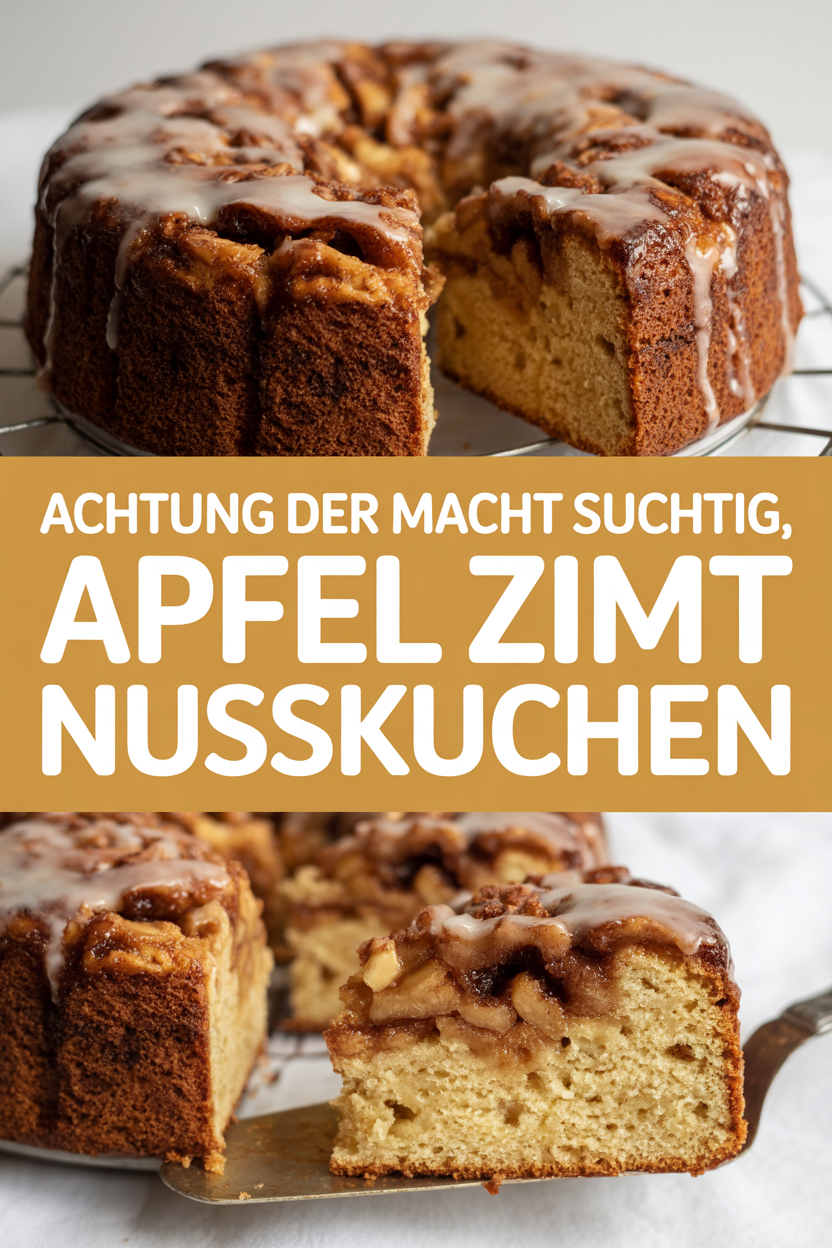 Achtung der macht suchtig, Apfel Zimt Nusskuchen