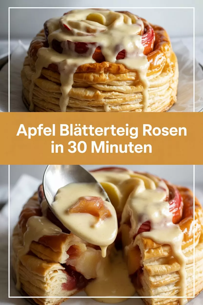 Apfel Blätterteig Rosen in 30 Minuten