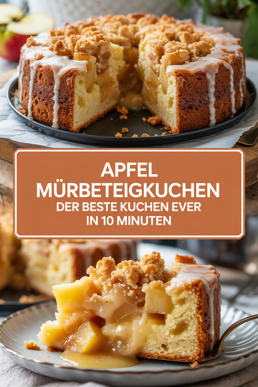 Apfel Mürbeteigkuchen der beste Kuchen ever in 10 Minuten