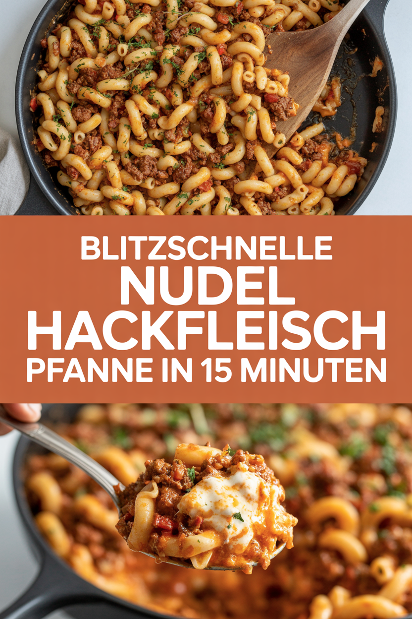 Blitzschnelle Nudel Hackfleisch Pfanne in 15 Minuten