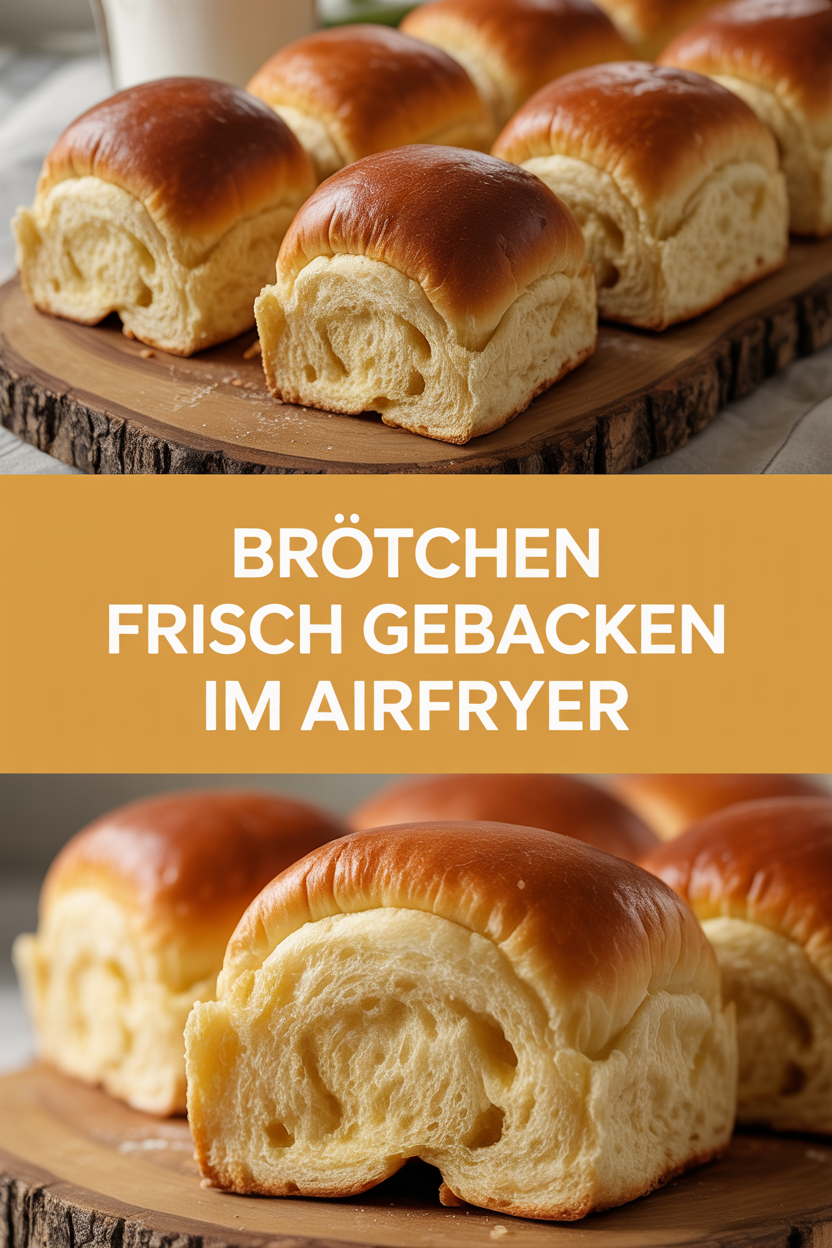Brötchen frisch gebacken im Airfryer