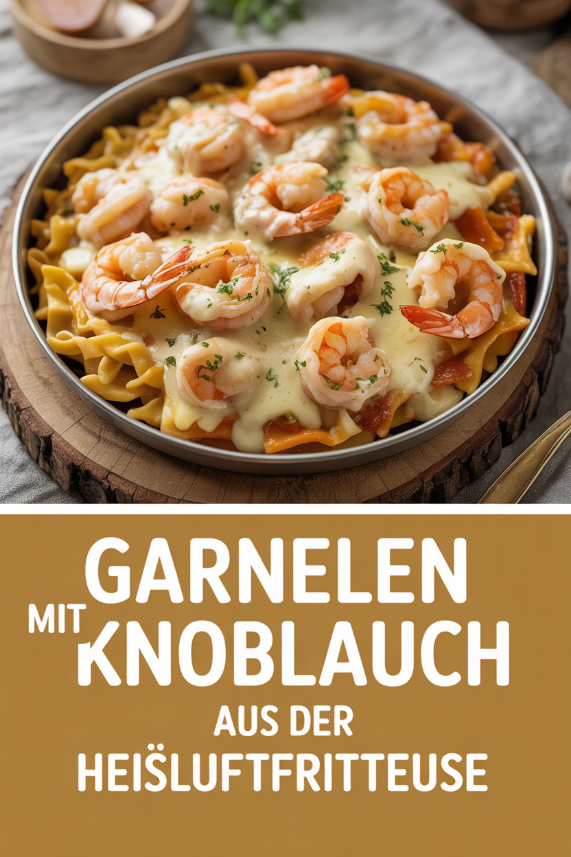Garnelen mit Knoblauch aus der Heißluftfritteuse
