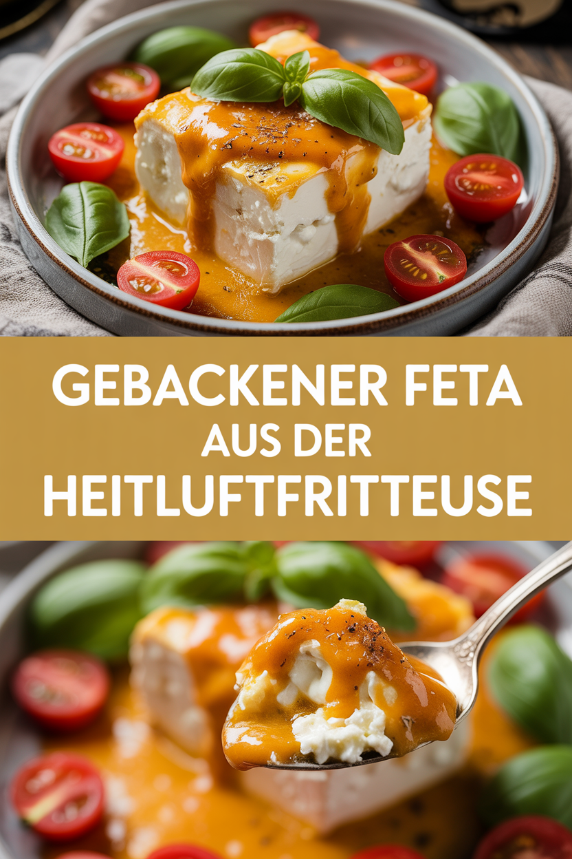 Gebackener Feta aus der Heißluftfritteuse