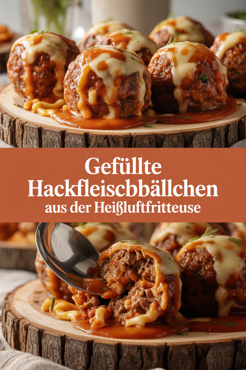 Gefüllte Hackfleischbällchen aus der Heißluftfritteuse