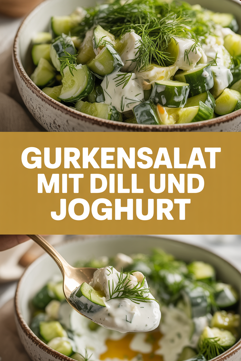 Gurkensalat mit Dill und Joghurt