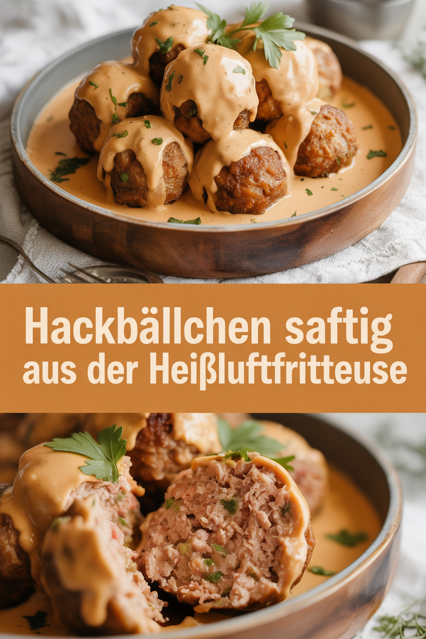 Hackbällchen saftig aus der Heißluftfritteuse