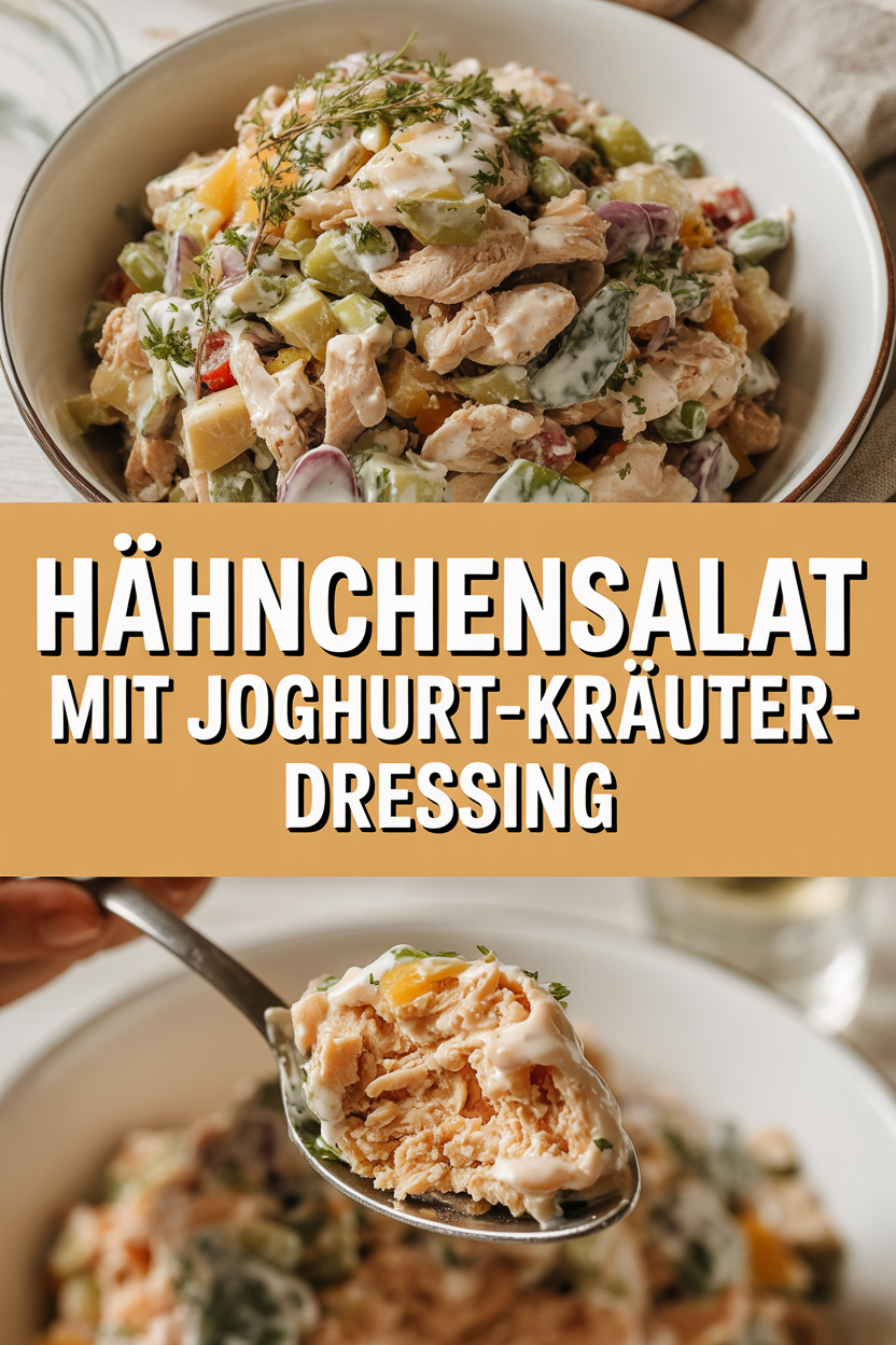 Hähnchensalat mit Joghurt-Kräuter-Dressing