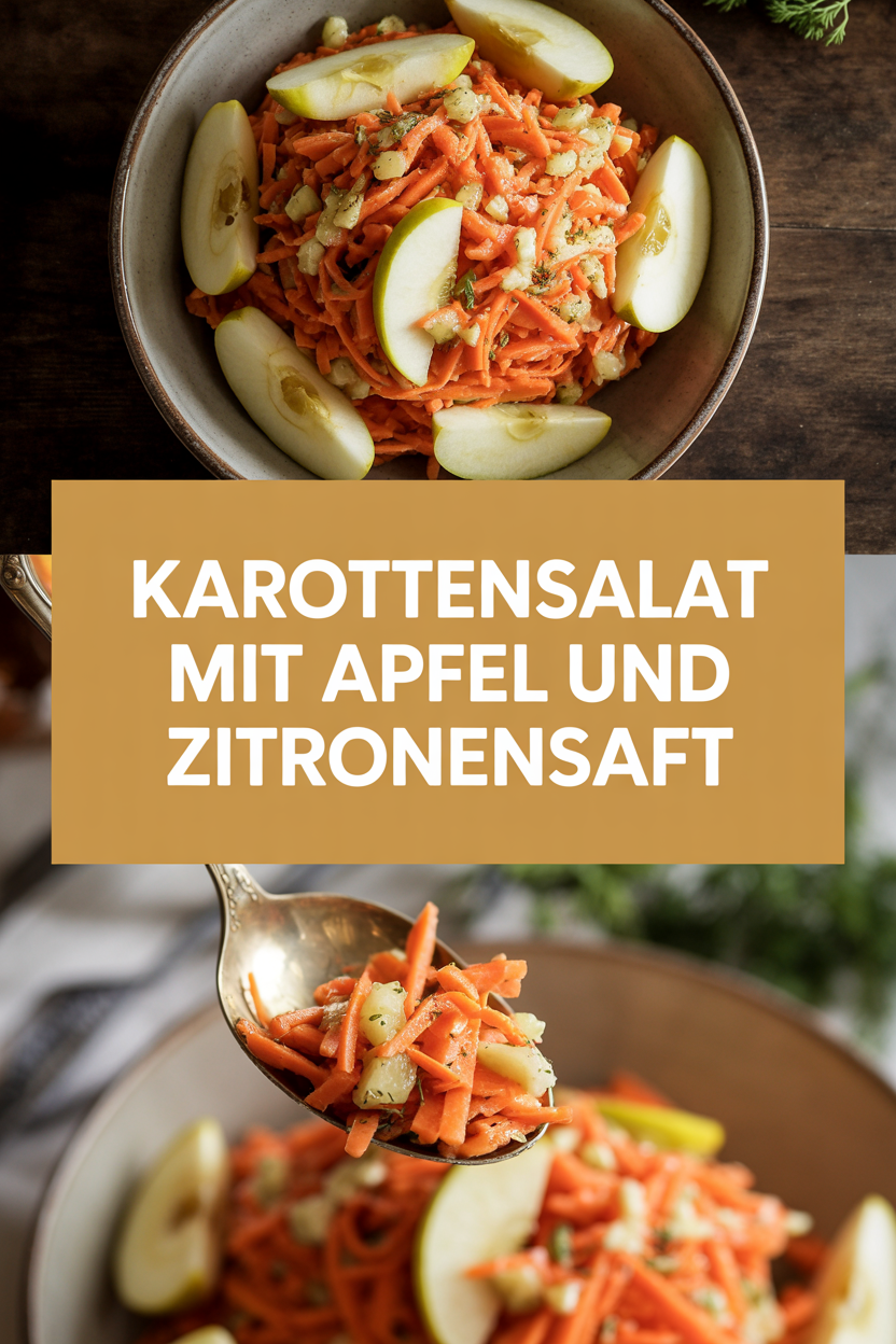 Karottensalat mit Apfel und Zitronensaft