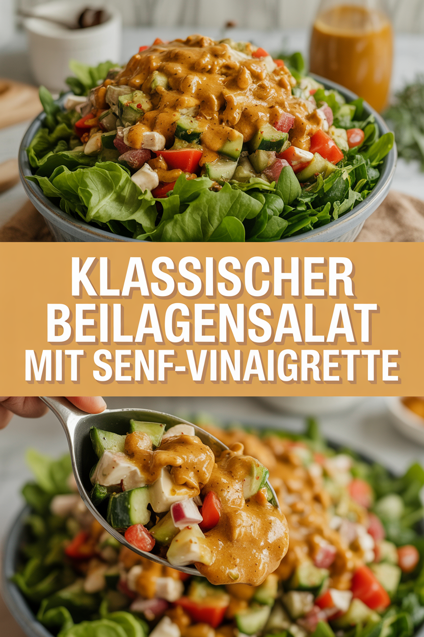 Klassischer Beilagensalat mit Senf-Vinaigrette