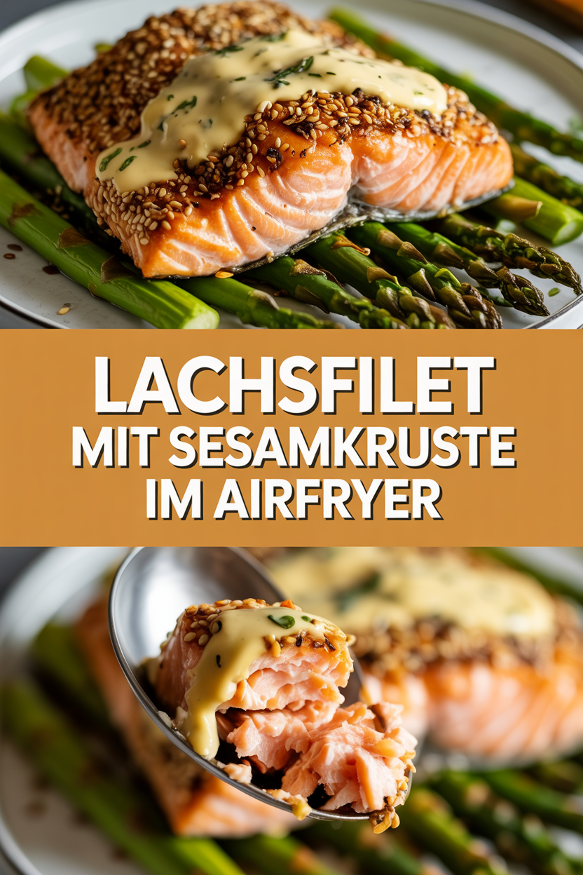 Lachsfilet mit Sesamkruste im Airfryer