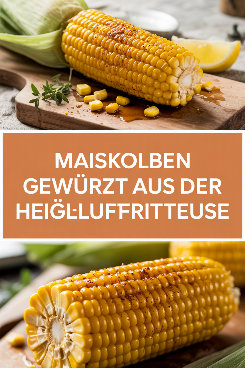 Maiskolben gewürzt aus der Heißluftfritteuse