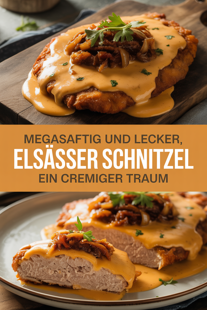 Megasaftig und lecker, Elsässer Schnitzel ein cremiger Traum