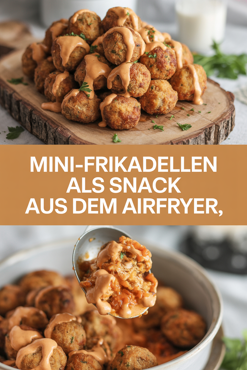 Mini-Frikadellen als Snack aus dem Airfryer