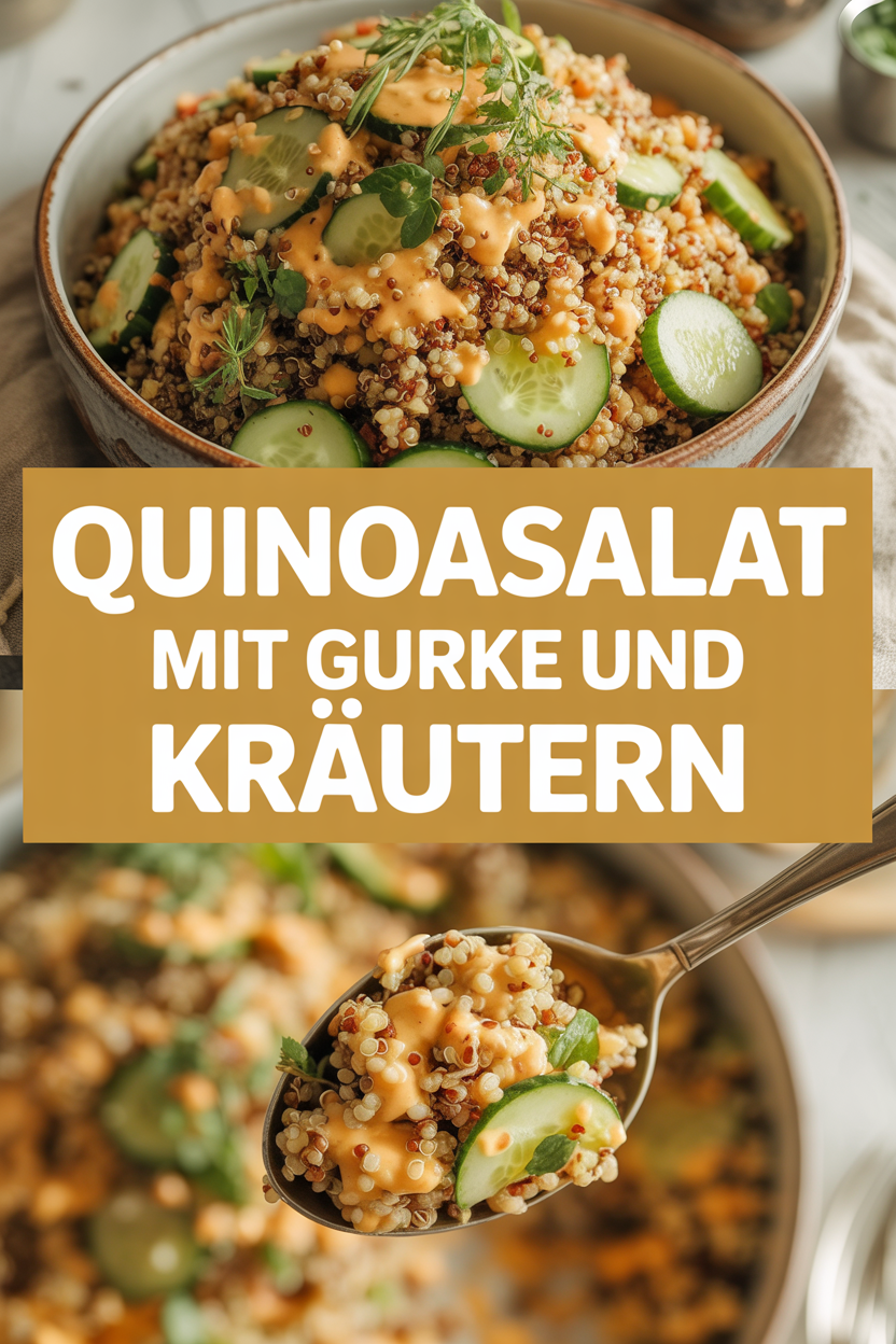 Quinoasalat mit Gurke und Kräutern
