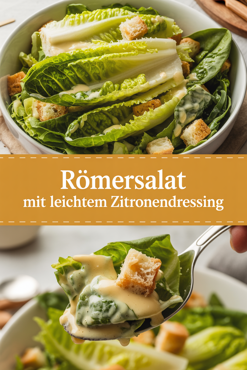 Römersalat mit leichtem Zitronendressing