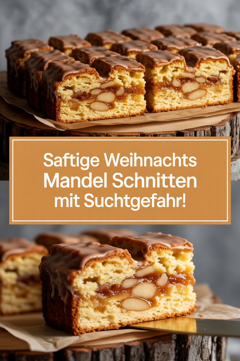 Saftige Weihnachts Mandel Schnitten mit Suchtgefahr!