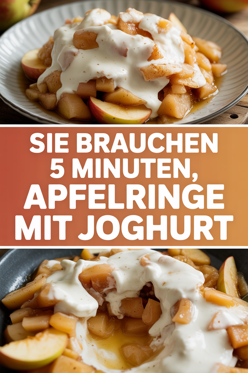 Sie brauchen 5 Minuten, Apfelringe mit Joghurt