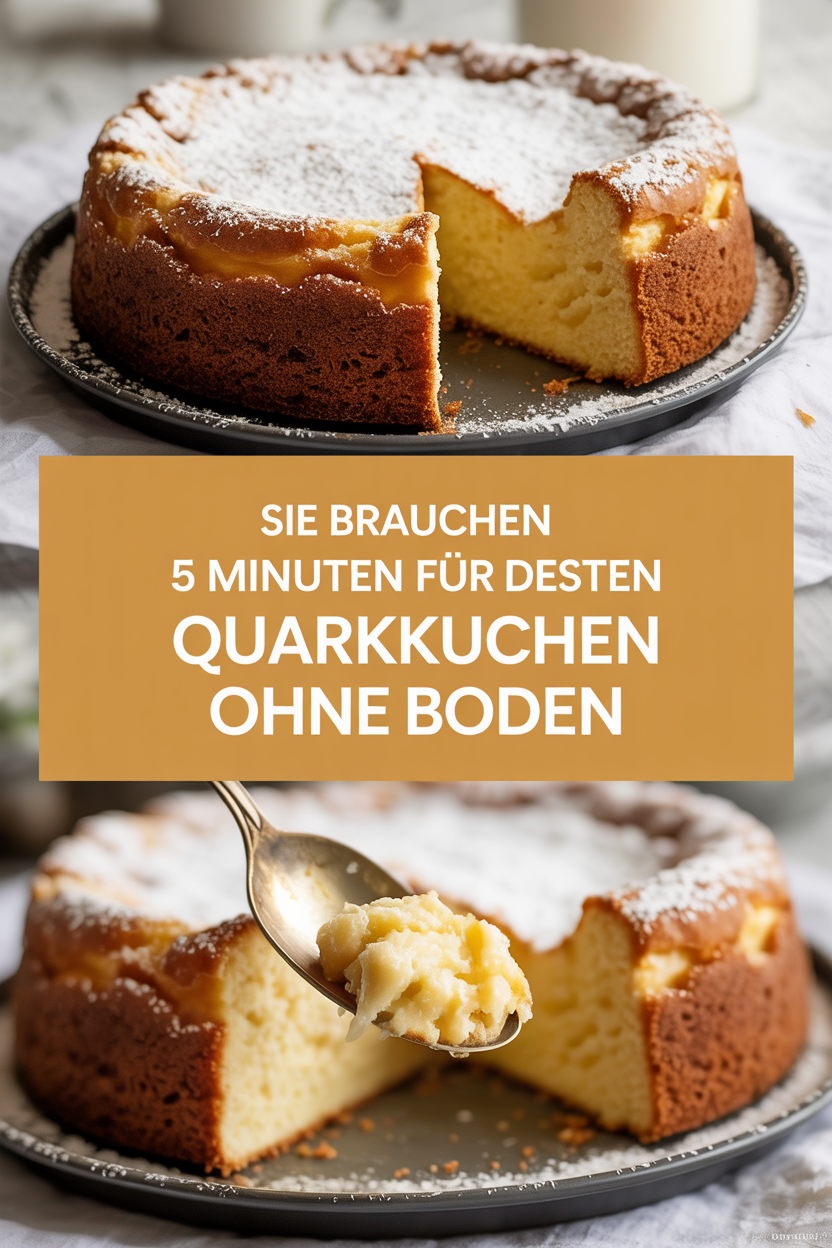 Sie brauchen 5 Minuten für den BESTEN Quarkkuchen ohne Boden