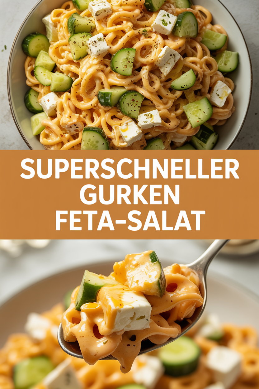 Superschneller Gurken Feta-Salat passt gerade sooo gut