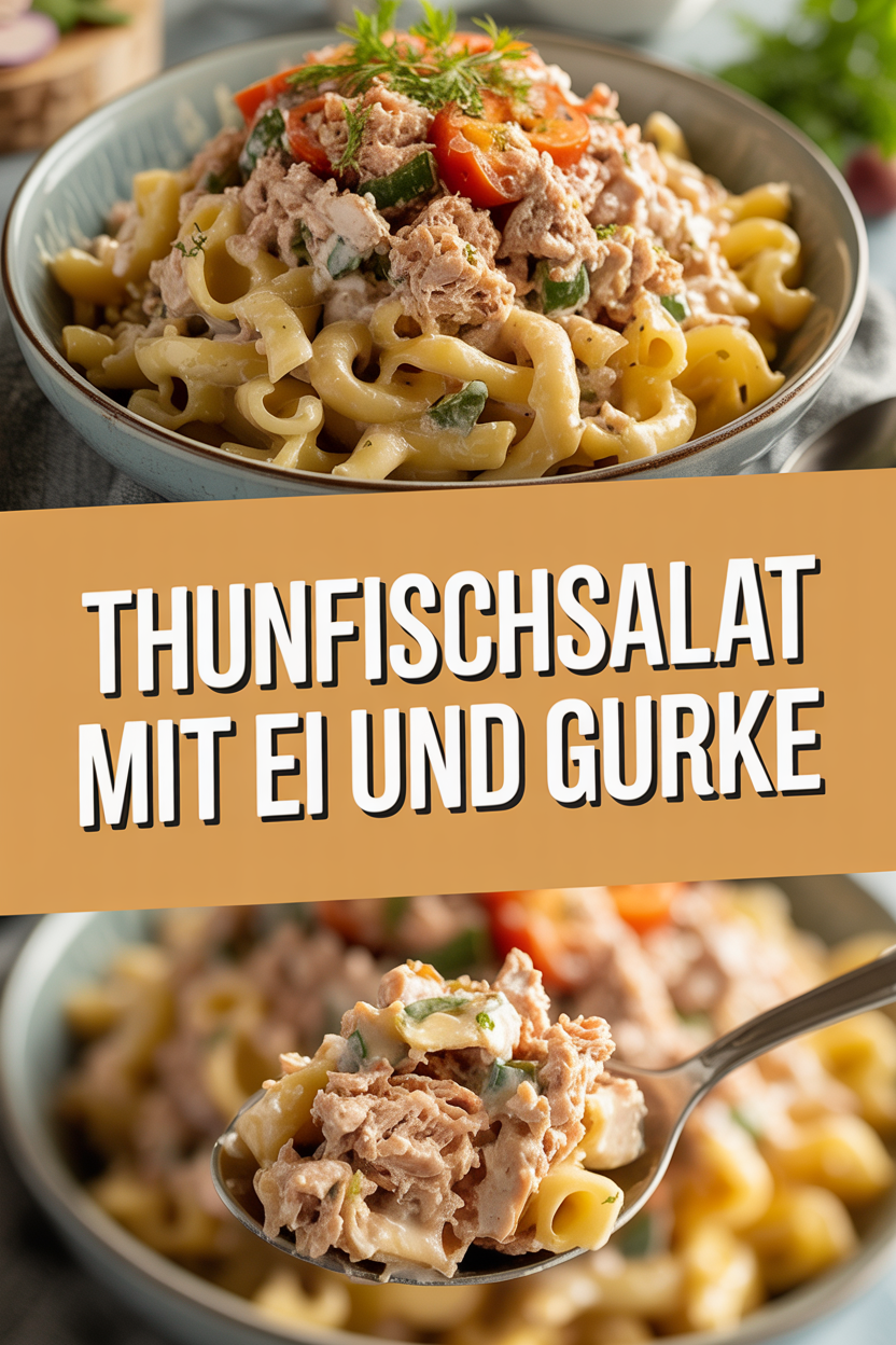 Thunfischsalat mit Ei und Gurke