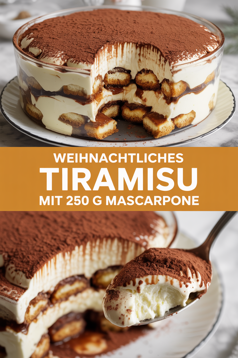 Weihnachtliches Tiramisu mit 250 g Mascarpone