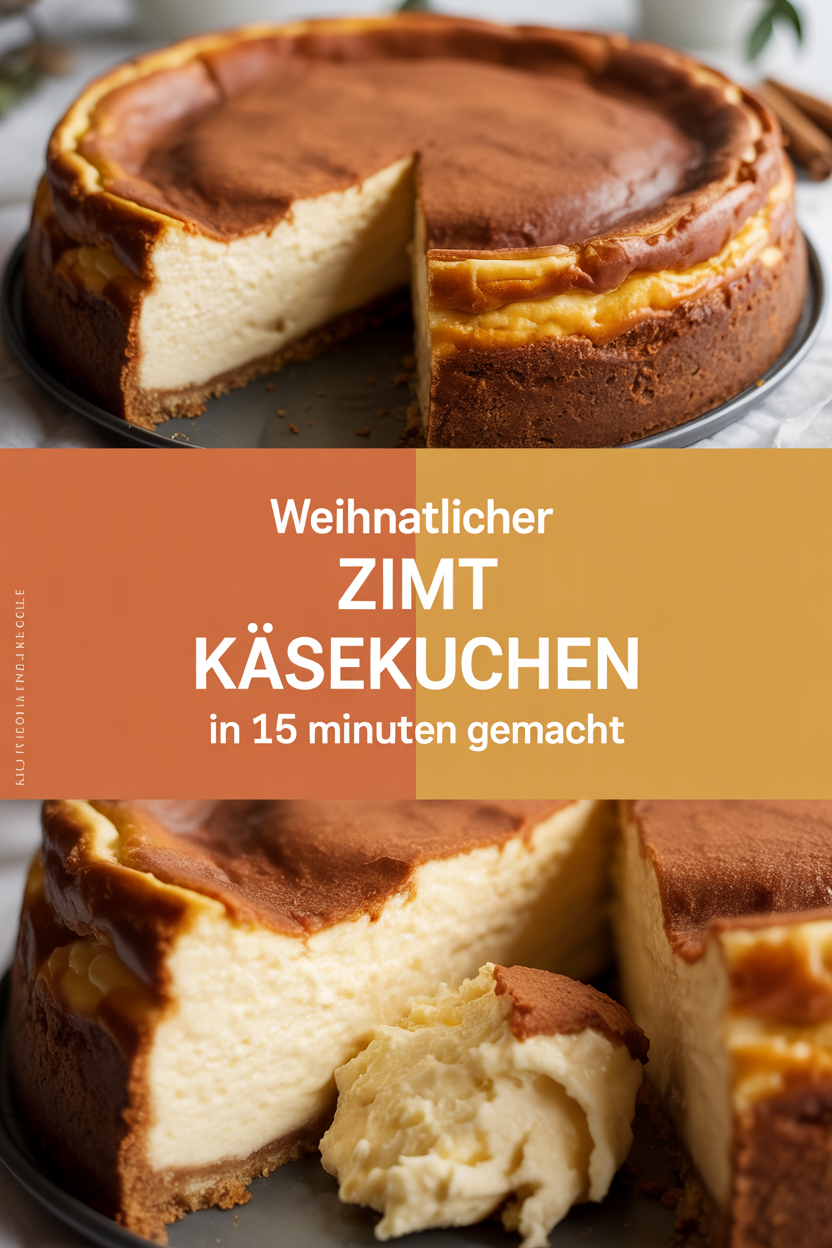 Weihnatlicher Zimt Käsekuchen in 15 Minuten gemacht