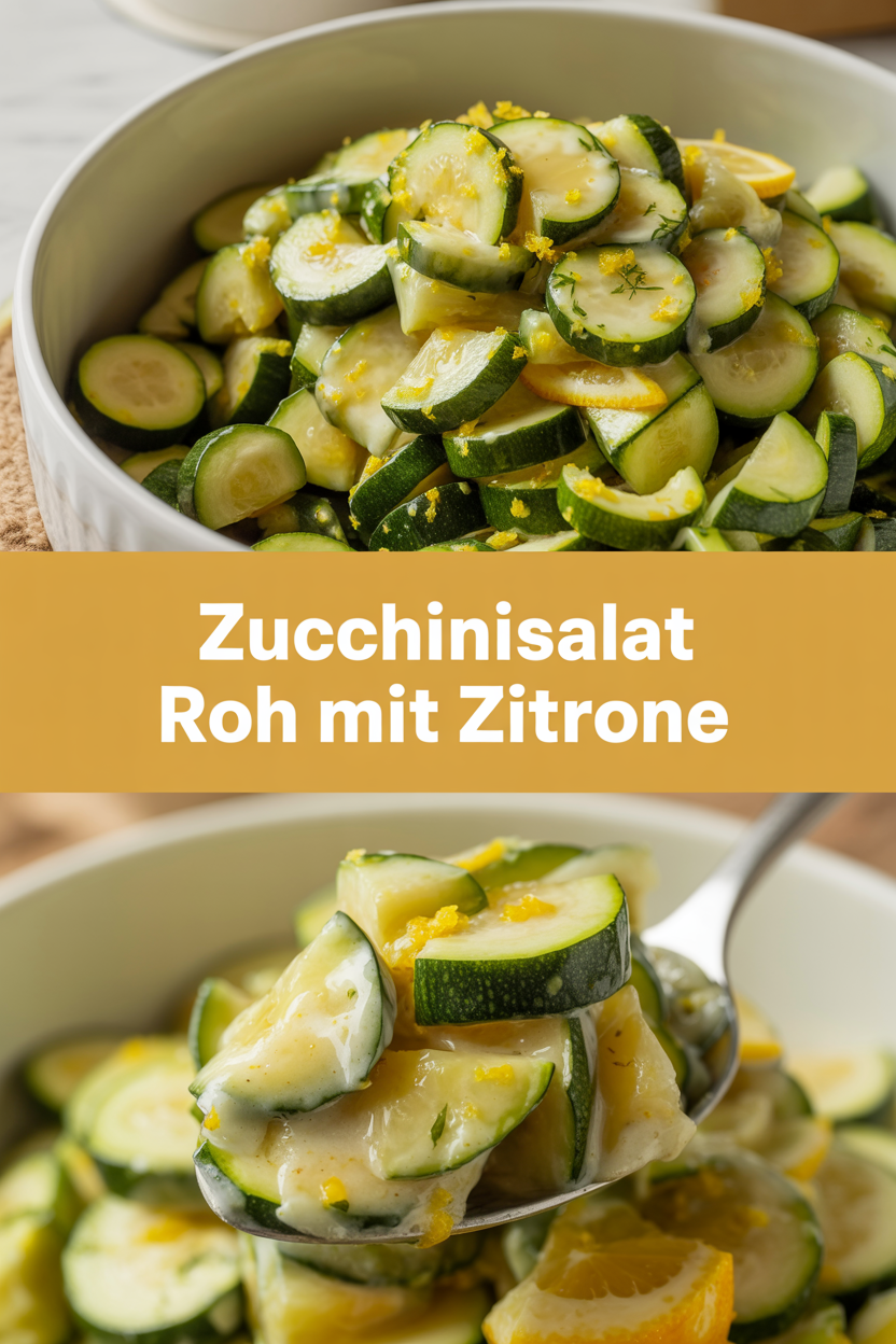 Zucchinisalat roh mit Zitrone