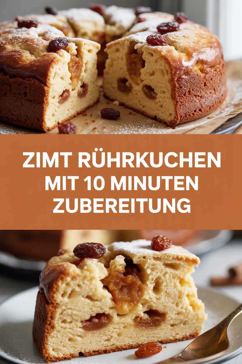 Zimt Rührkuchen mit 10 Minuten Zubereitung