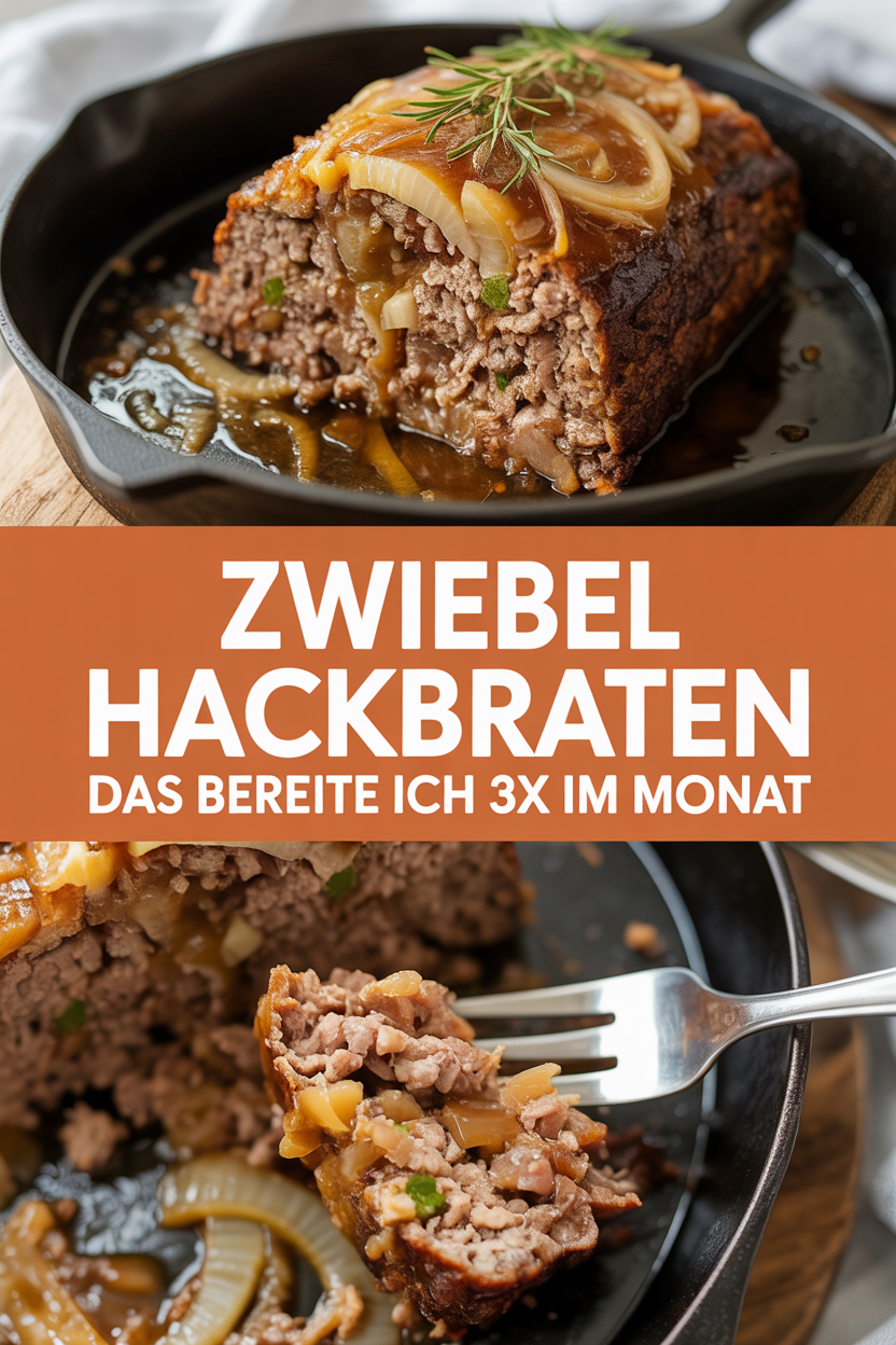 Zwiebel Hackbraten das bereite ich 3x im Monat