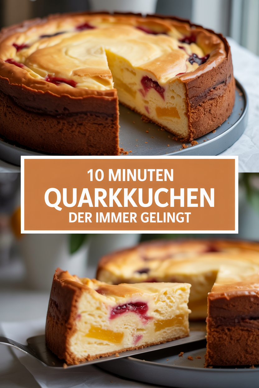 10 Minuten Quarkkuchen der immer gelingt