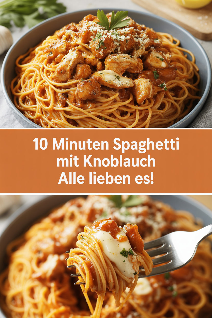 10 Minuten Spaghetti mit Knoblauch alle lieben es!