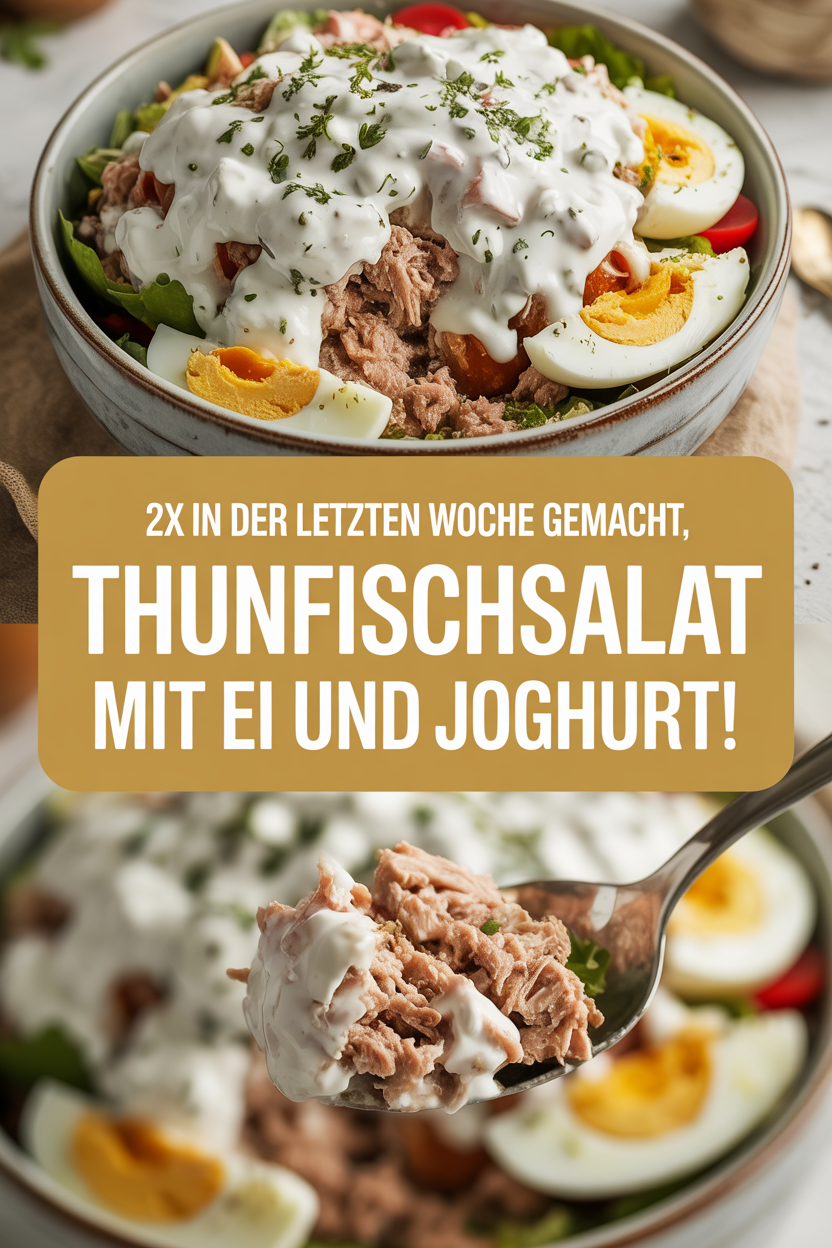 2x in der letzten Woche gemacht, Thunfischsalat mit Ei und Joghurt!