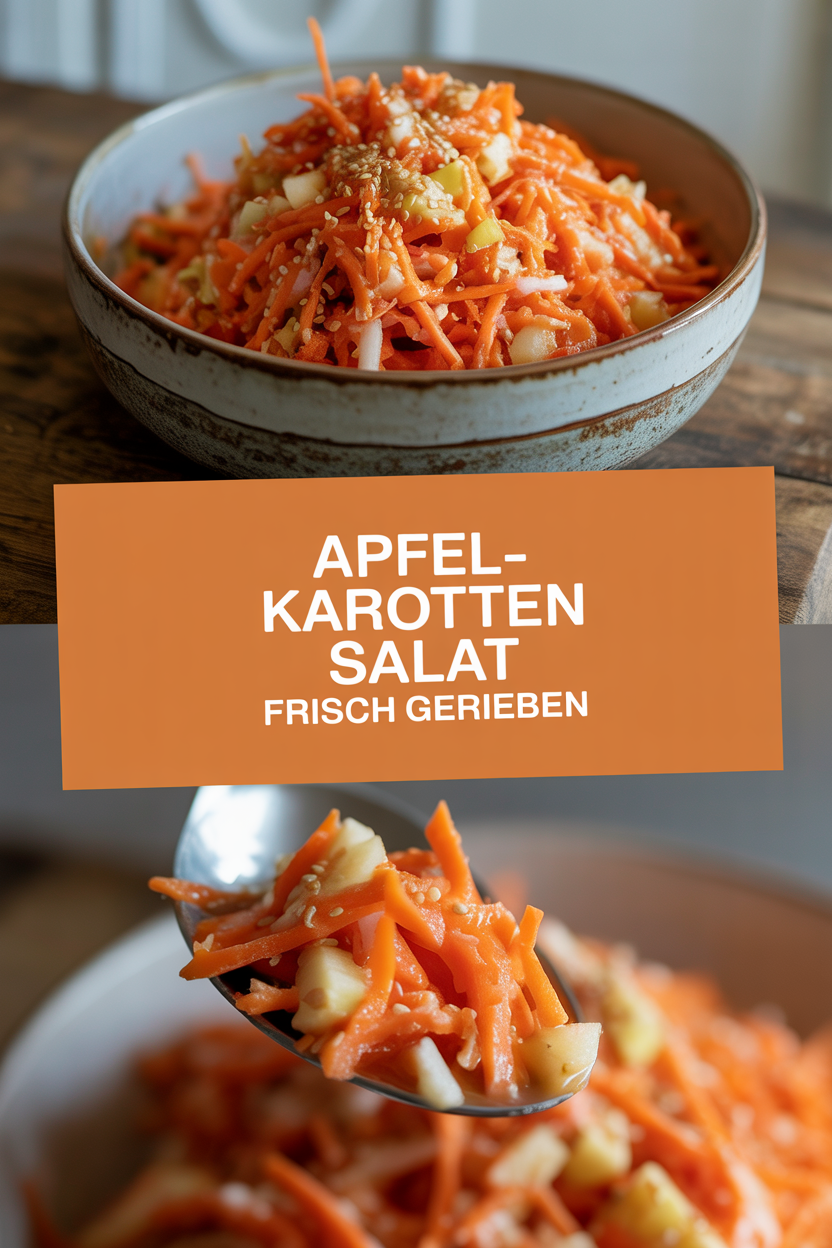 Apfel-Karotten-Salat frisch gerieben