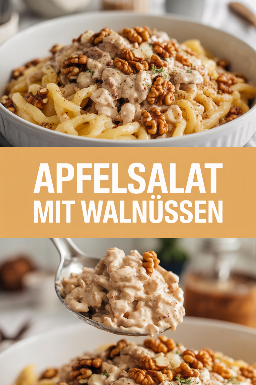 Apfelsalat mit Walnüssen