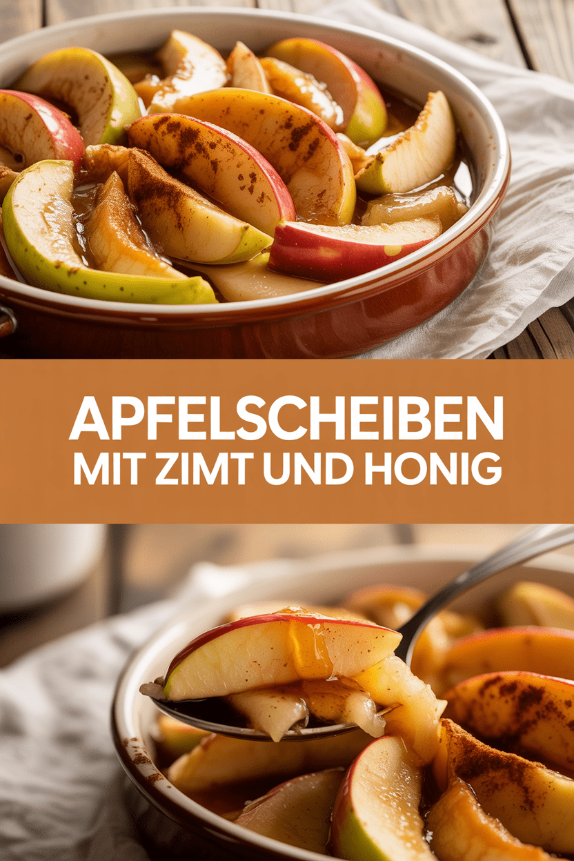 Apfelscheiben mit Zimt und Honig