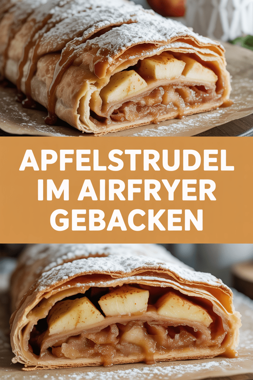 Apfelstrudel im Airfryer gebacken