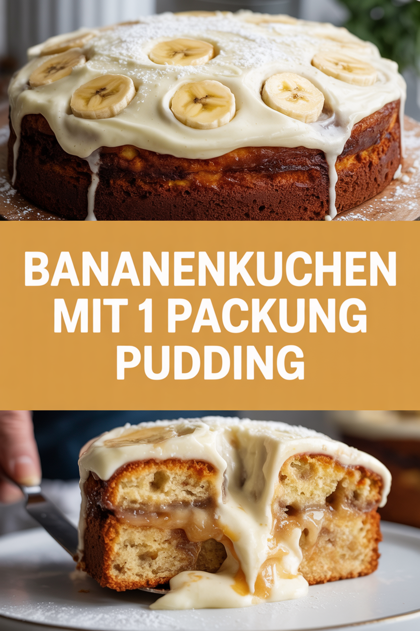Bananenkuchen mit 1 Packung Pudding
