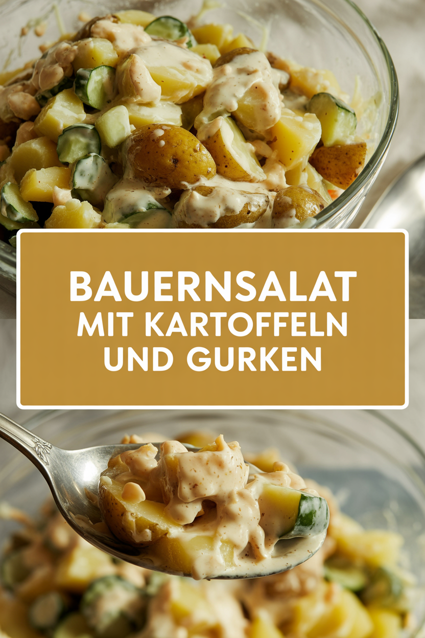 Bauernsalat mit Kartoffeln und Gurken