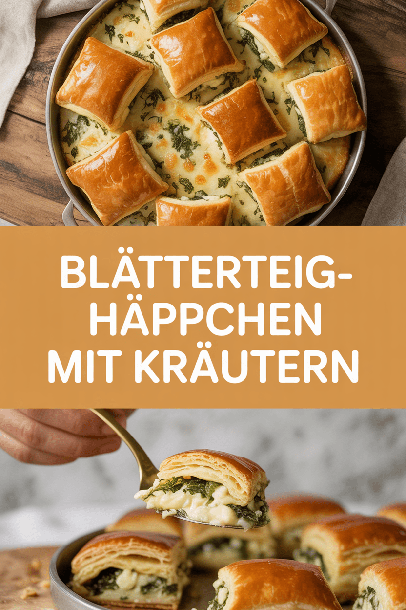 Blätterteig-Häppchen mit Kräutern