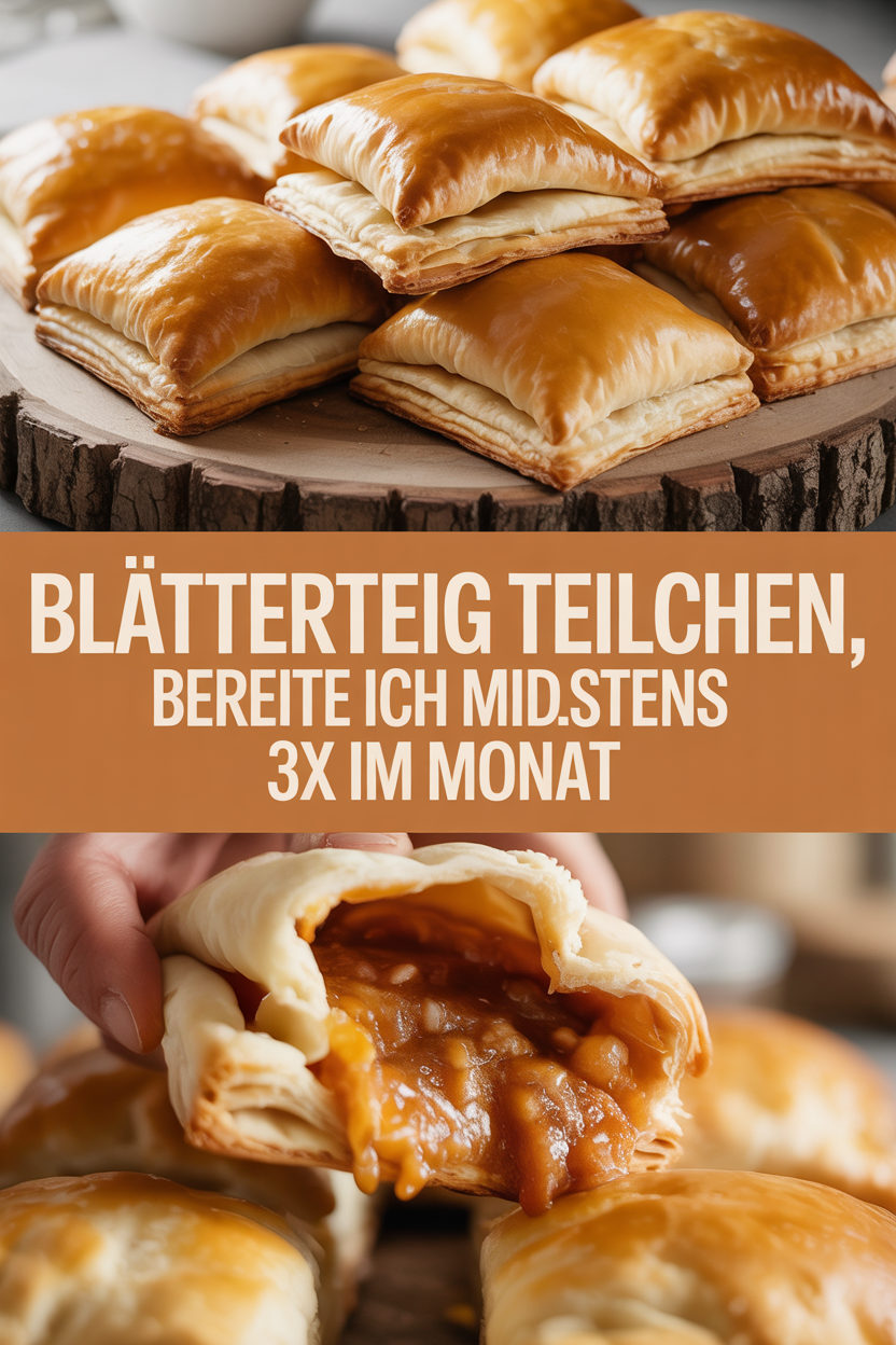 Blätterteig Teilchen, bereite ich MINDESTENS 3x im Monat