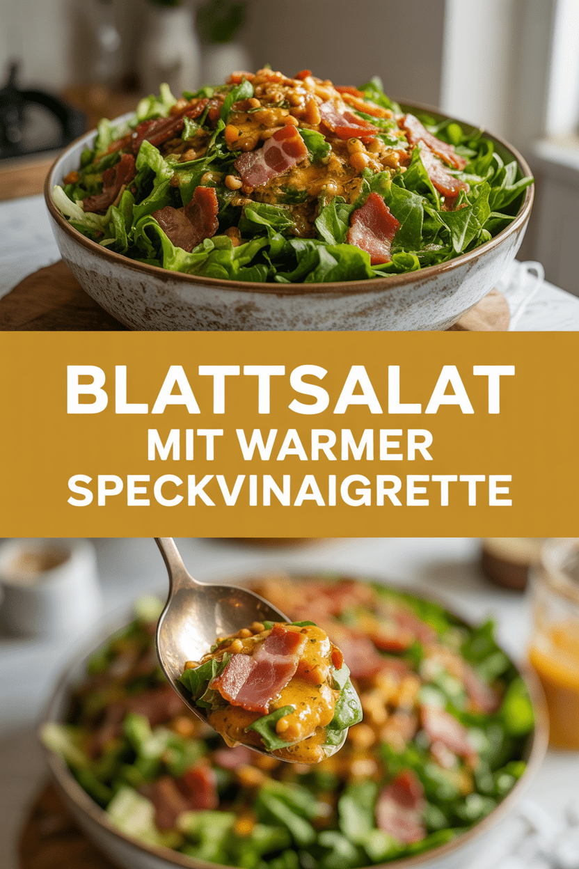 Blattsalat mit warmer Speckvinaigrette