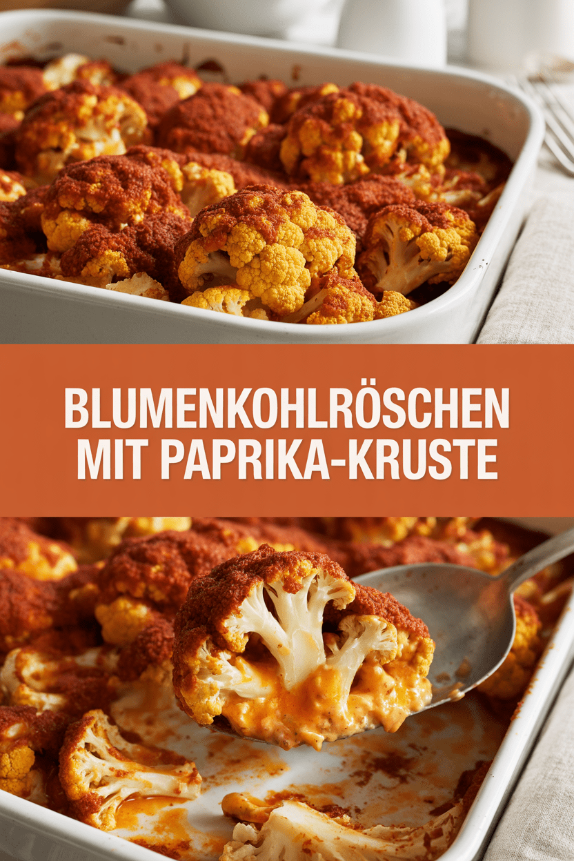 Blumenkohlröschen mit Paprika-Kruste