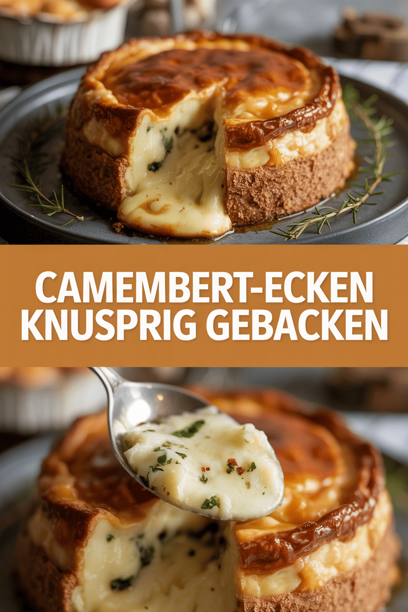 Camembert-Ecken knusprig gebacken