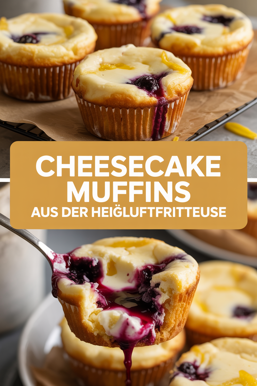 Cheesecake Muffins aus der Heißluftfritteuse