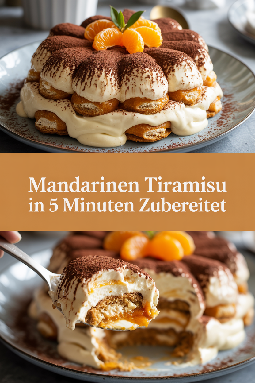 Das bereite ich 2x die Woche, Mandarinen Tiramisu in 5 Minuten zubereitet