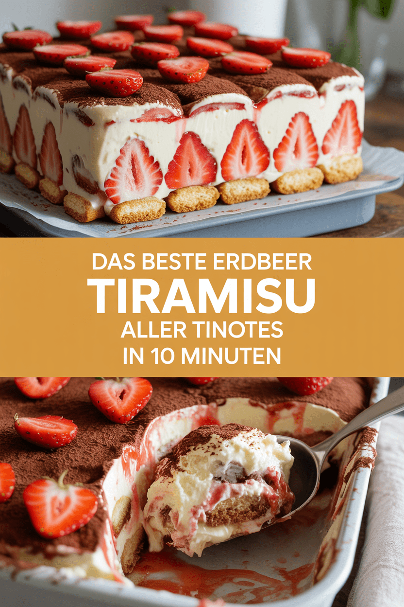 Das beste Erdbeer Tiramisu aller Zeiten in 10 Minuten