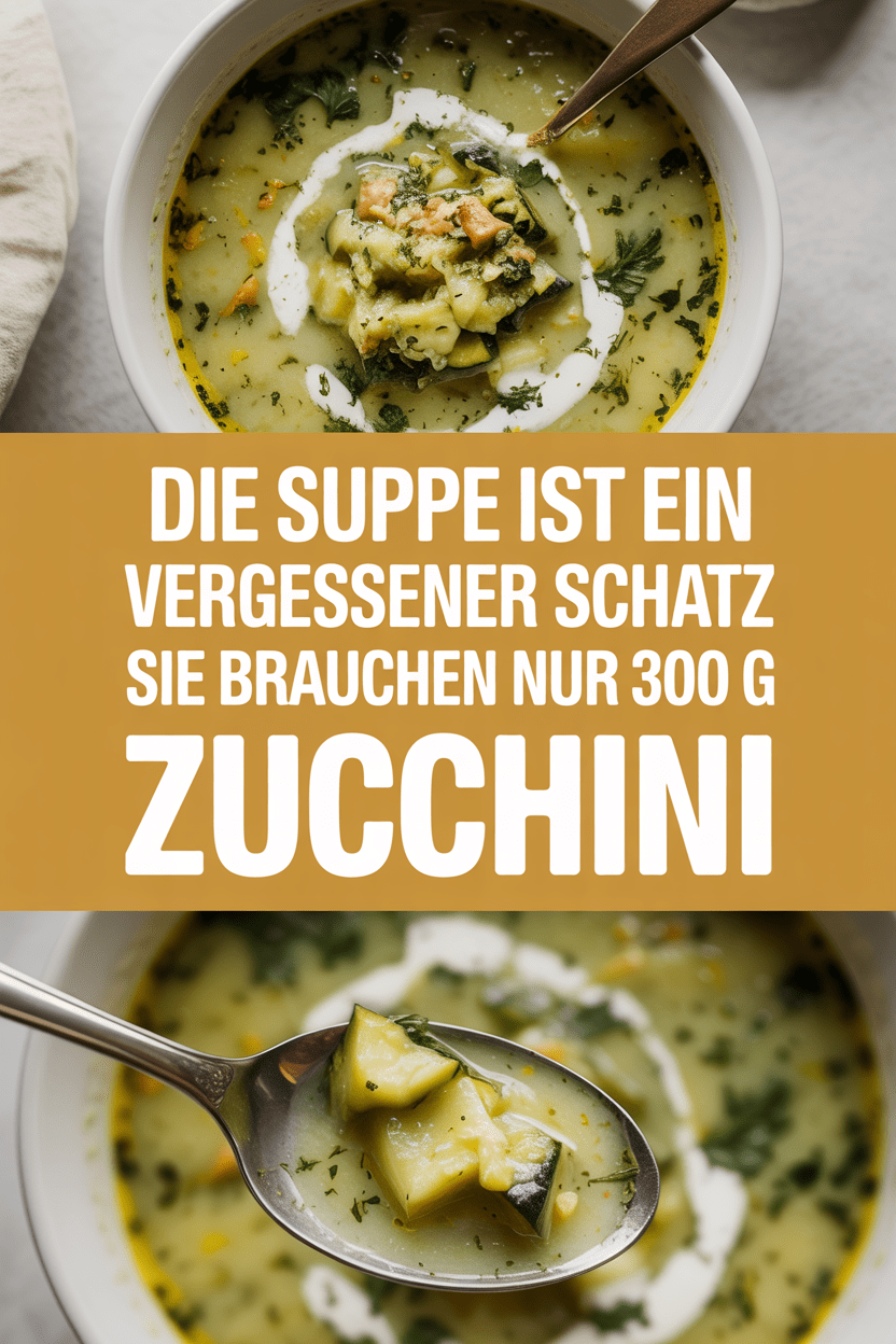 Die Suppe ist ein vergessener Schatz Sie brauchen nur 300 g Zucchini