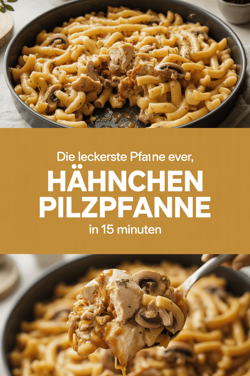 Die leckerste Pfanne ever, Hähnchen Pilzpfanne in 15 Minuten