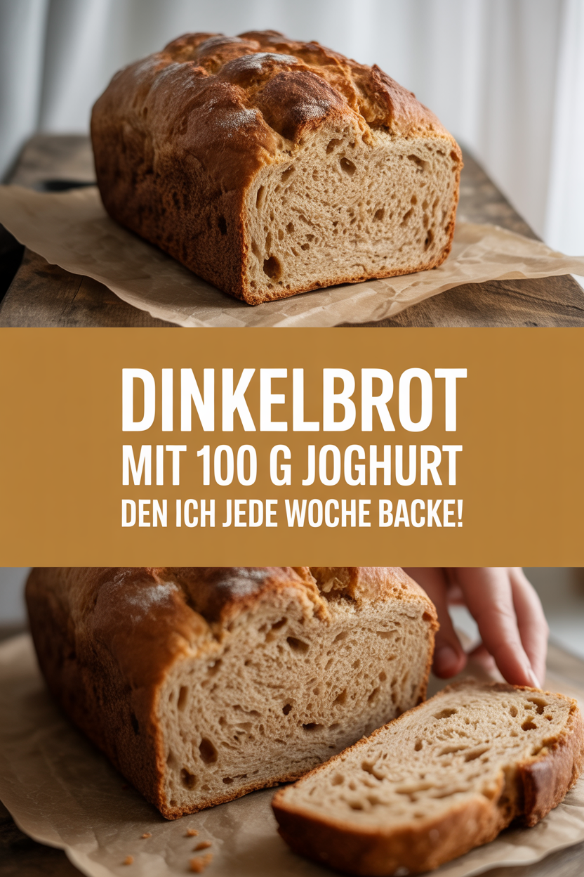 Dinkelbrot mit 100 g Joghurt den ich jede Woche backe!